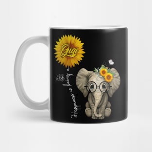 Happiness Is Being A Gigi   Cute Elephant Mug
